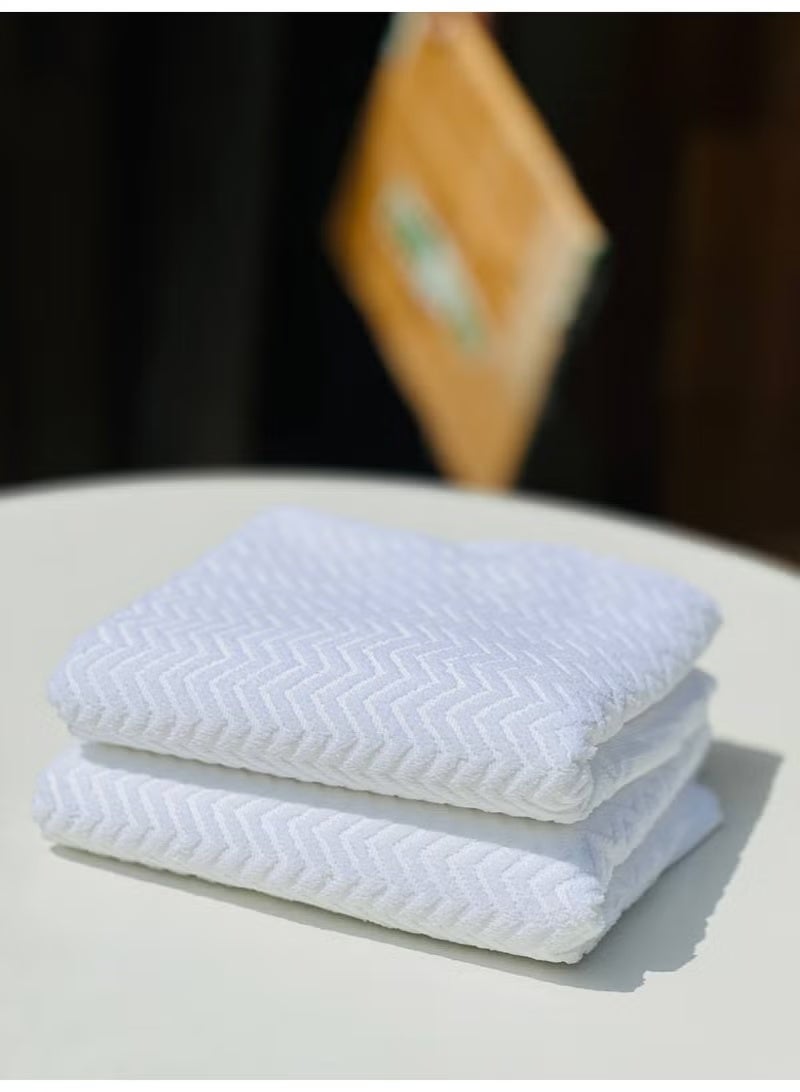 الحرمين إحرام مريح وسريع الجفاف من الألياف الدقيقة للحج والعمرة - طقم من قطعتين للرجال - ناعم، لطيف على البشرة، 105 × 210 سم - خفيف الوزن ومناسب للسفر - Image 4